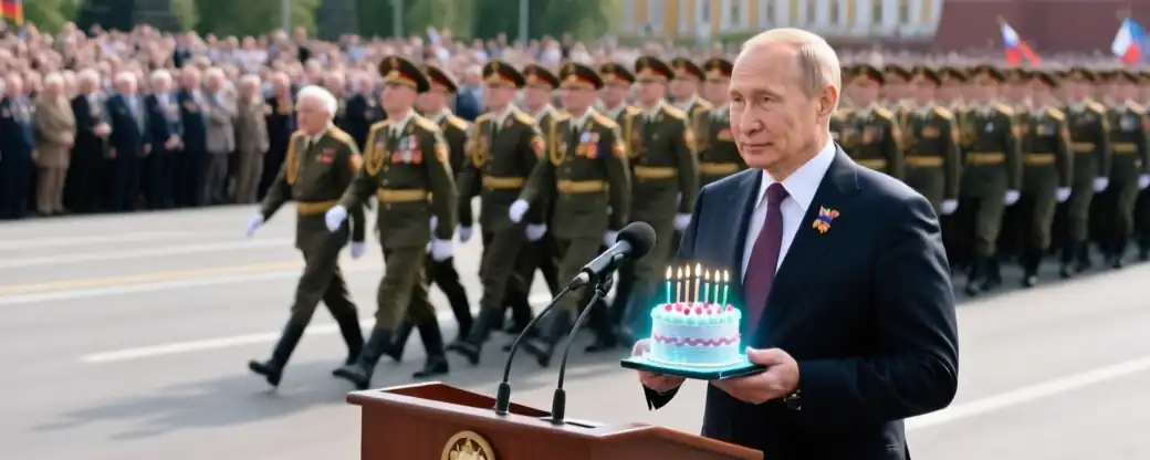 Путин Передал Весеннюю Услубу Ветерану Великой Отечественной, Сидевшему Рядом на Параде