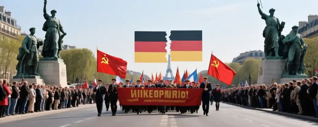Париж склоняет голову перед знаменем Победы
